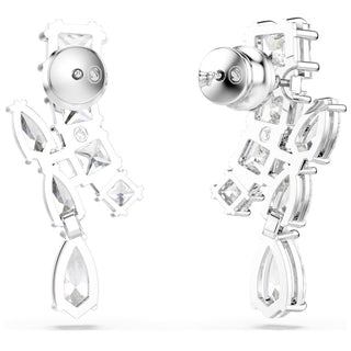 Swarovski Jewellery Swarovski Rhodium Plated Matrix Drop Earrings 4402428