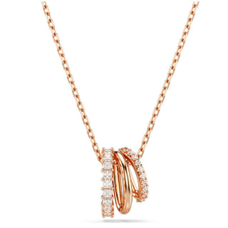 Swarovski Jewellery Swarovski Rose Gold Tone Hyperbola Three Row Pendant 4403334
