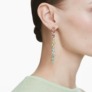 Swarovski Jewellery Swarovski Gold Tone Multicoloured Gema Drop Earrings 4402439