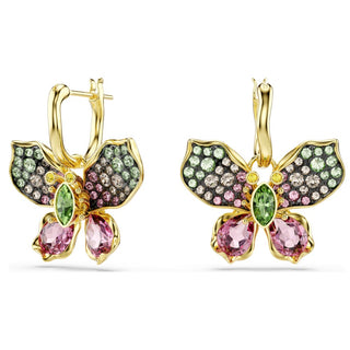 Swarovski Jewellery Swarovski Gold Tone Idyllia Butterfly Drop Earrings 4402445