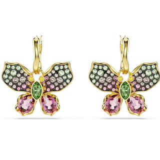 Swarovski Jewellery Swarovski Gold Tone Idyllia Butterfly Drop Earrings 4402445
