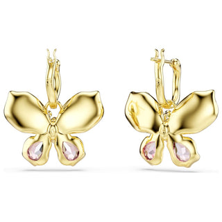 Swarovski Jewellery Swarovski Gold Tone Idyllia Butterfly Drop Earrings 4402445