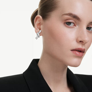Swarovski Jewellery Swarovski Rhodium Plated Matrix Knot Stud Earrings 4402466