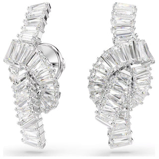 Swarovski Jewellery Swarovski Rhodium Plated Matrix Knot Stud Earrings 4402466