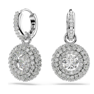 Swarovski Jewellery Swarovski Rhodium Plated Sublima Drop Earrings 4402500