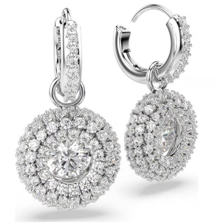 Swarovski Jewellery Swarovski Rhodium Plated Sublima Drop Earrings 4402500