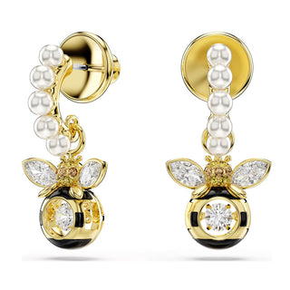 Swarovski Jewellery Swarovski Gold-Tone Plated Crystal Pearl Idyllia Drop Earrings 4402475