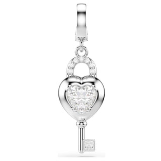 Swarovski Jewellery Swarovski Rhodium Plated Idyllia Heart Key Charm 4403368