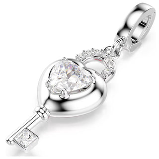 Swarovski Jewellery Swarovski Rhodium Plated Idyllia Heart Key Charm 4403368