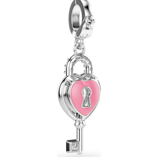 Swarovski Jewellery Swarovski Rhodium Plated Idyllia Heart Key Charm 4403368