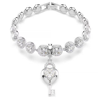 Swarovski Jewellery Swarovski Rhodium Plated Idyllia Heart Key Charm 4403368