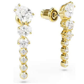 Swarovski Jewellery Swarovski Gold Finished Mesmera Mixed Drop Earrings 4402491