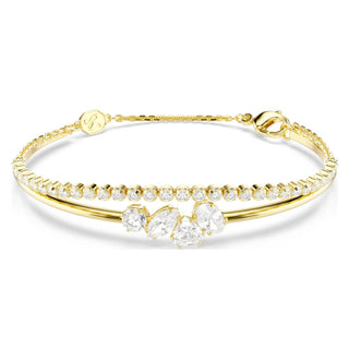 Swarovski Yellow Gold Finish Mesmera Double Strand Bracelet