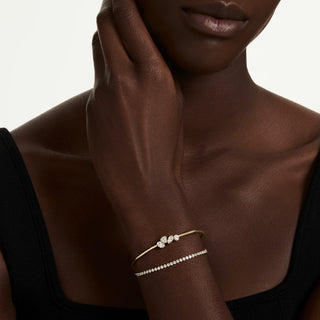 Swarovski Yellow Gold Finish Mesmera Double Strand Bracelet