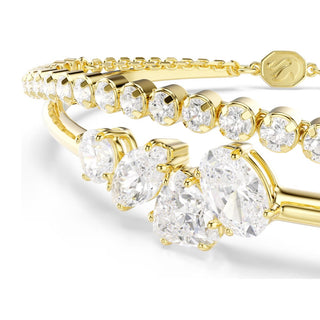 Swarovski Yellow Gold Finish Mesmera Double Strand Bracelet