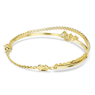 Swarovski Yellow Gold Finish Mesmera Double Strand Bracelet