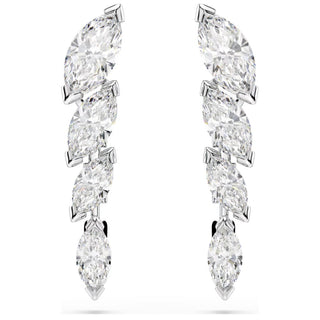 Swarovski Jewellery Swarovski Rhodium Plated Marquise Cut Mesmera Earrings 4402495