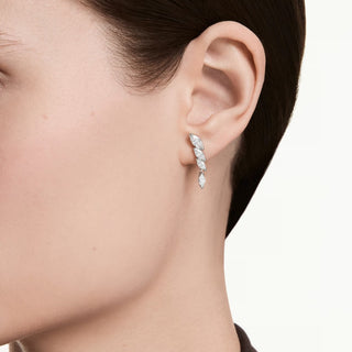 Swarovski Jewellery Swarovski Rhodium Plated Marquise Cut Mesmera Earrings 4402495