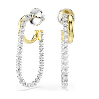Swarovski Jewellery Swarovski Rhodium Plated & Gold Finished Hyperbola Hoop Earrings 4402496