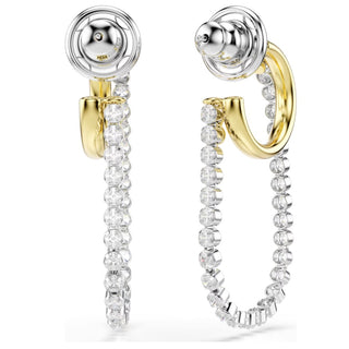 Swarovski Jewellery Swarovski Rhodium Plated & Gold Finished Hyperbola Hoop Earrings 4402496