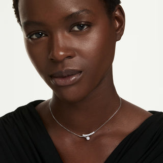 Swarovski Jewellery Swarovski Rhodium Plated Matrix Round Cut Necklace 4404205