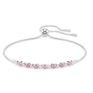 Swarovski Jewellery Swarovski Rhodium Plated Matrix Pink Bracelet 4405487