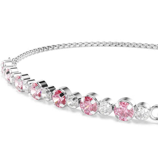 Swarovski Jewellery Swarovski Rhodium Plated Matrix Pink Bracelet 4405487