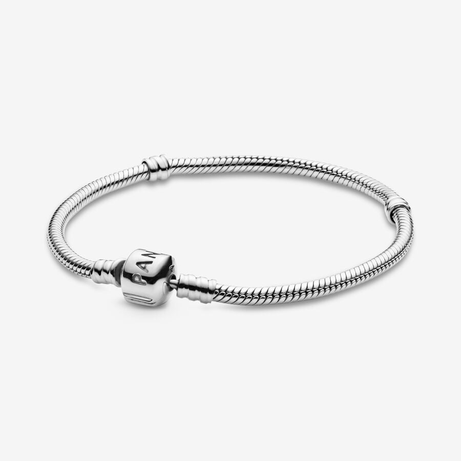 Pandora Silver Moments Snake Chain Bracelet 21cm Allum