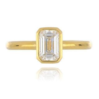 A&S Laboratory Grown Collection 18ct Yellow Gold 1.07ct Laboratory Grown Diamond Bezel Set Solitaire Ring