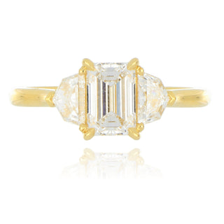 18ct Yellow Gold 1.07ct Laboratory Grown Diamond 3 Stone Ring