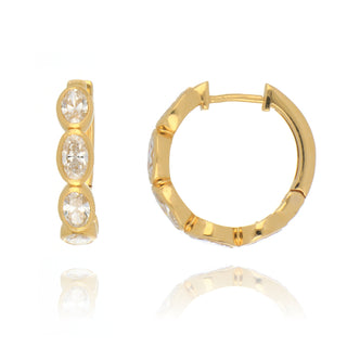 Fine Jewellery Jewellery 18ct Yellow Gold 2.03ct Laboratory Grown Diamond Hoop Earrings 6002045
