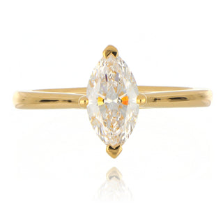 Allum & Sidaway Jewellery A&S Laboratory Collection 18ct Yellow Gold 1.00ct Laboratory Grown Marquise Diamond Solitaire Ring 6020499