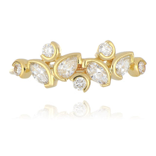 9ct Yellow Gold 0.48ct Multi Cut laboratory- Grown Diamond Ring