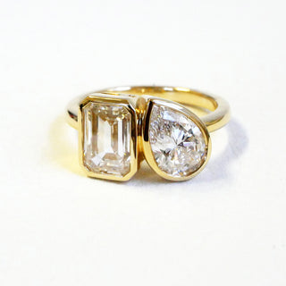 Fine Jewellery Jewellery 18ct Yellow Gold 3.70ct Laboratory Grown Diamond Bezel Set Toi et Moi Ring 6001135