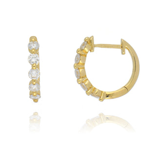 9ct Yellow Gold 0.66ct Laboratory- Grown Diamond Hoops