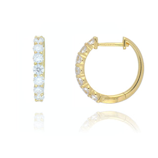 9ct Yellow Gold 1.00ct Laboratory- Grown Diamond Hoop Earrings 