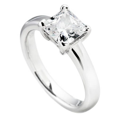 Diamonfire Silver Square Cut Cz Ring Allum Sidaway