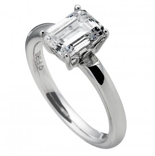 Diamonfire Silver Emerald Cut Cz Ring Size Allum Sidaway
