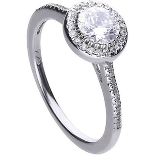 Diamonfire Silver Cz Cluster Ring With Cz Shoulders