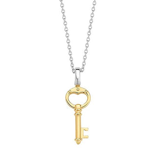 Ti Sento Silver & Yellow Gold Plated Key Necklace