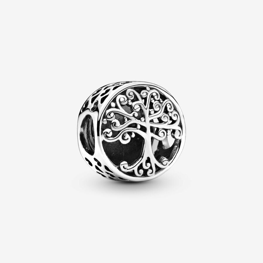 BSB Tree Of Life Charm Pendant Antique Silver - Pack Of 10, Metal Alloy Charms For Jewelry Making