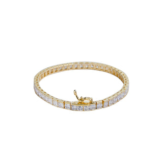 Carat* London Yellow Gold Plated CZ Kayla Tennis Bracelet
