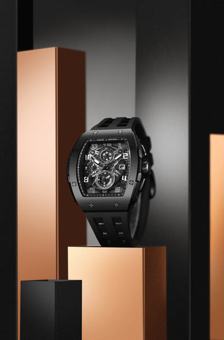 Tsar Bomba 46mm Black Elemental Series Quartz Watch