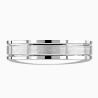 9ct 5mm White Gold Contemporary Design Wedding Ring