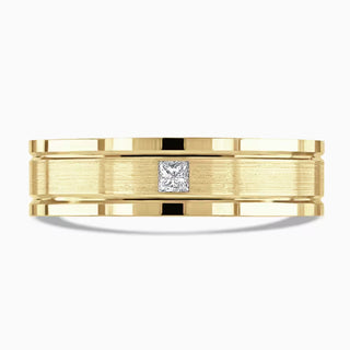 9ct 6mm Yellow Gold 0.08ct Diamond Wedding Ring