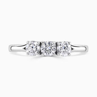 9ct White Gold Classic Three Stone Ring