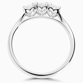 9ct White Gold Classic Three Stone Ring 2