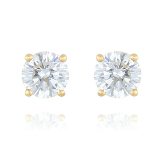 Allum & Sidaway Jewellery 9ct Yellow Gold 0.50ct Lab Grown Diamond Solitaire Stud Earrings 6002027