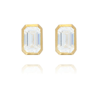 Allum & Sidaway Jewellery 9ct Yellow Gold 1.17ct Lab Grown Diamond Rubover Stud Earrings 6002049