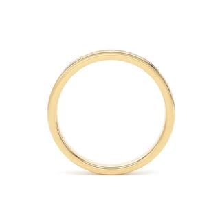 Fine Jewellery Jewellery 9ct Yellow Gold 2.7mm 0.25ct Round Brilliant & Baguette Cut Diamond Half Eternity Ring 0114444